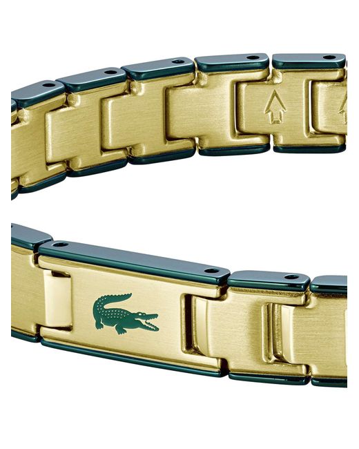 Lacoste Green Metropole Edge Stainless Steel Bracelet for men