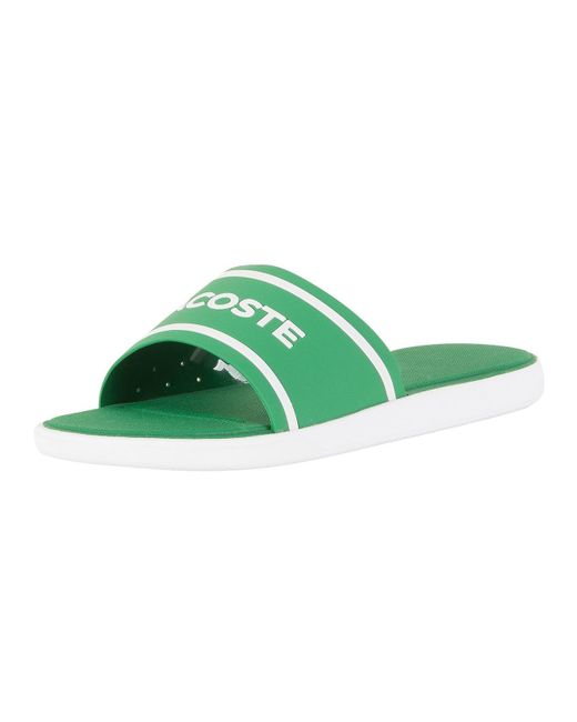 Lacoste Green/white L.30 Slide 118 3 Cam Flip Flops for men