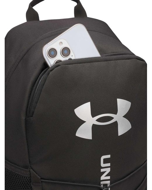 Under Armour Black Hustle Sport 6.0 Backpack Metallic for men
