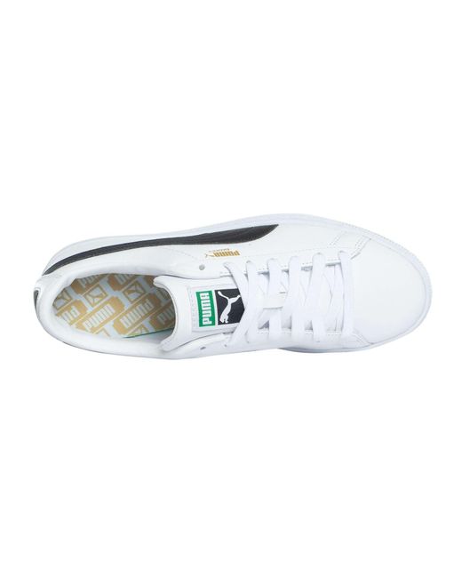 womens puma white basket leather trainers