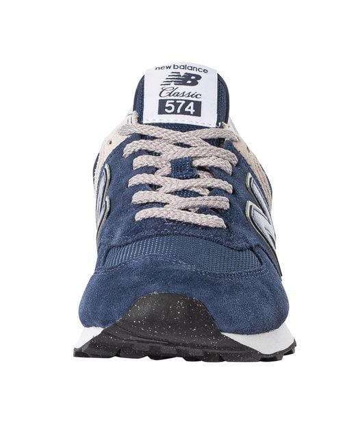 New Balance Blue 574 Suede Trainers for men