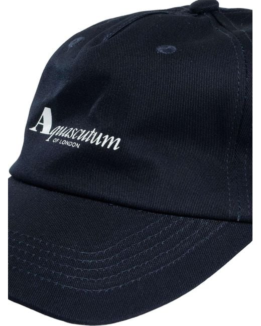 Aquascutum Blue Iconic Logo Baseball Cap for men