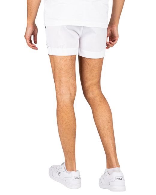 Fila White Hightide 4 Terry Pocket Stripe Shorts for men