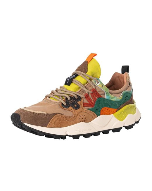 Flower Mountain Multicolor Yamano 3 Suede Trainers for men