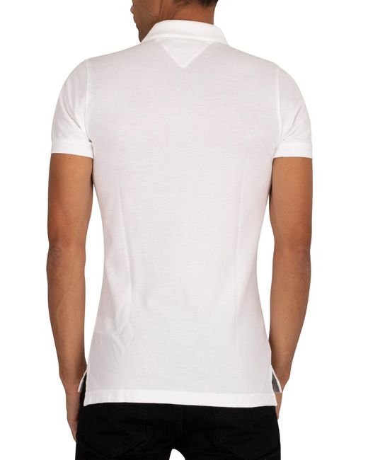 Tommy Hilfiger Denim Original Fine Slim Polo Shirt in White for Men | Lyst