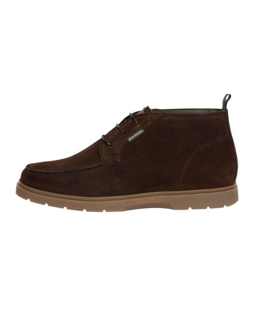 Barbour Brown Tucker Suede Chukka Boots for men