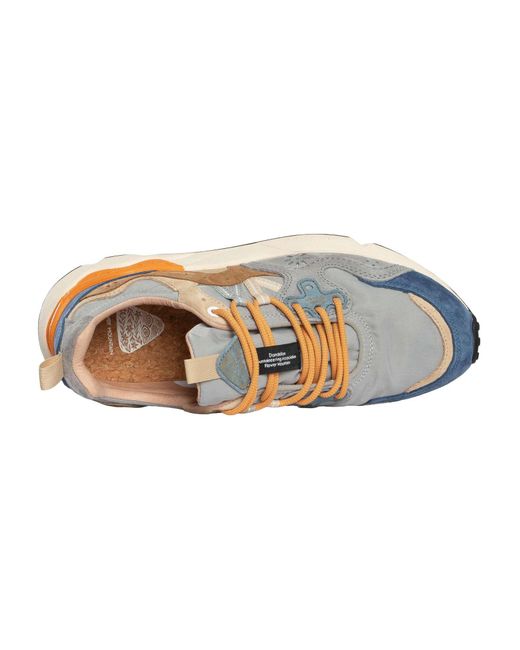 Flower Mountain White Yamano Suede Trainers for men