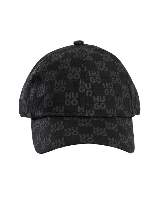 HUGO Black Jake Pattern Cap for men