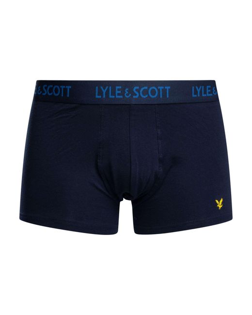 Lyle & Scott Blue 3 Pack Barclay Trunks for men