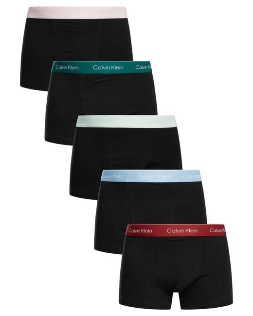 Calvin Klein Black 5 Pack Icon Relaxed Fit Trunks for men