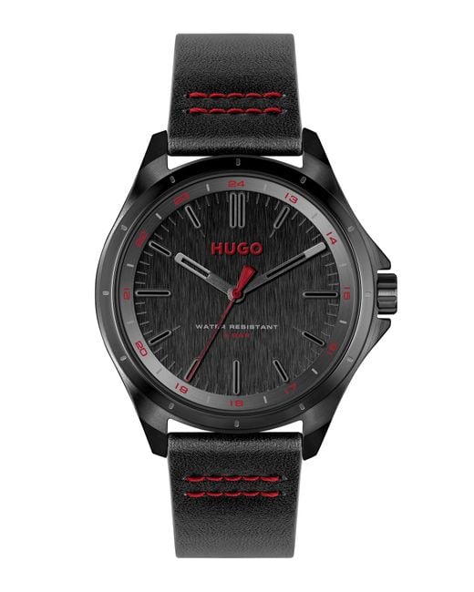 HUGO Black Complete Watch for men