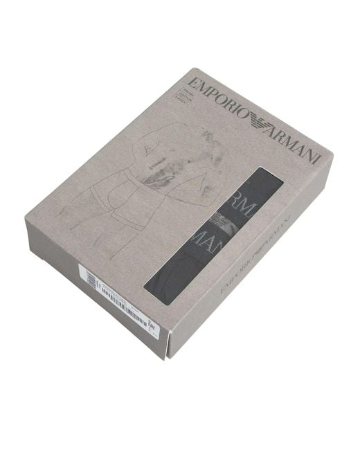 Emporio Armani Black 3 Pack Trunks for men