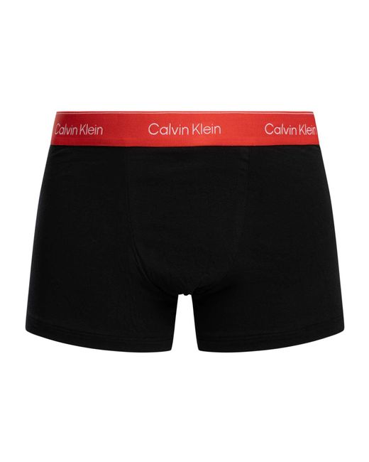 Calvin Klein Black 3 Pack Icon Relaxed Fit Trunks for men