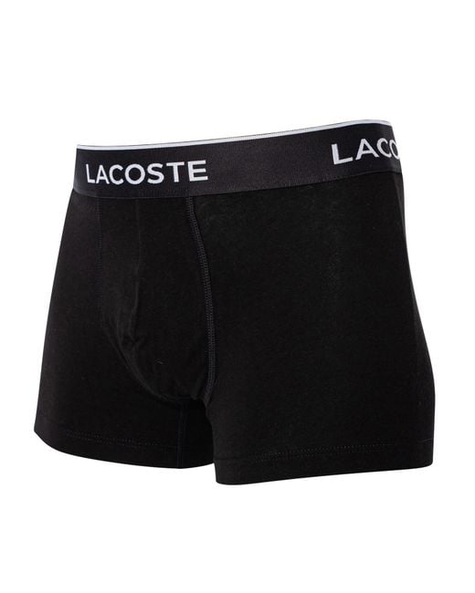 Lacoste Black Boxer Briefs 3-pack Motion Classic for men