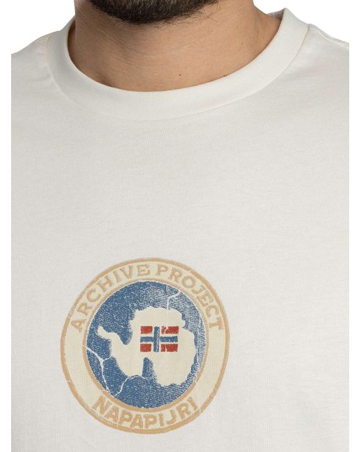 Napapijri White Phos Relaxed T-shirt for men