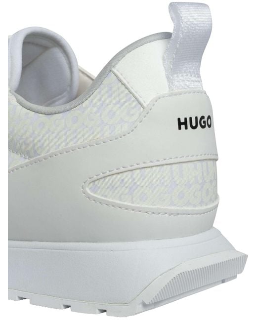 HUGO White Icelin Runner Trainers for men
