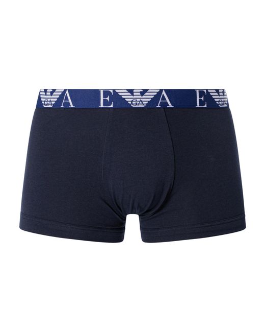 Emporio Armani Blue 3 Pack Trunks for men