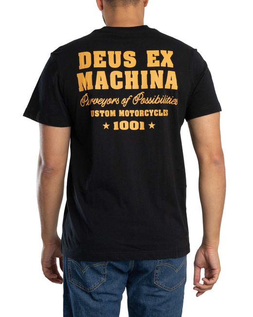 Deus Ex Machina Black Gumshoe Back Graphic T-shirt for men