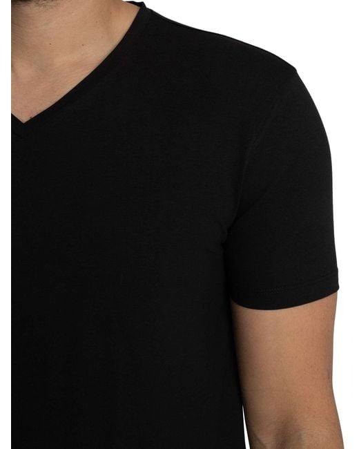 HUGO Black 2 Pack Lounge V-neck T-shirts for men