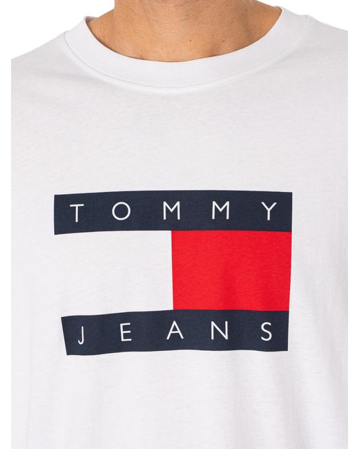 Tommy Hilfiger White Skate Flag T-shirt for men