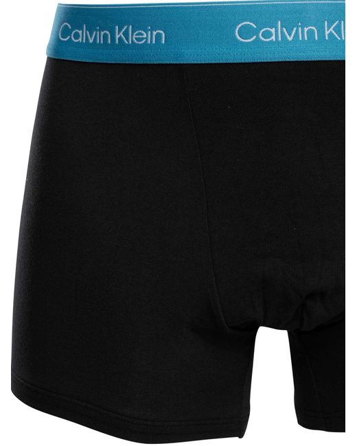 Calvin Klein Black 3 Pack Icon Relaxed Fit Trunks for men