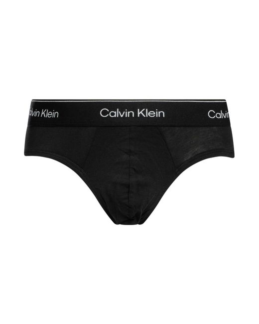 Calvin Klein Black 3 Pack Hip Briefs for men