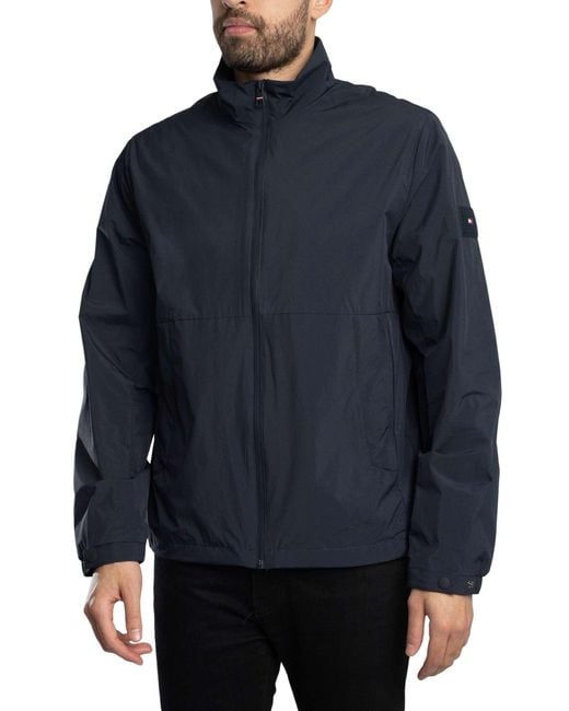 Tommy Hilfiger Blue Branded Blouson Jacket for men