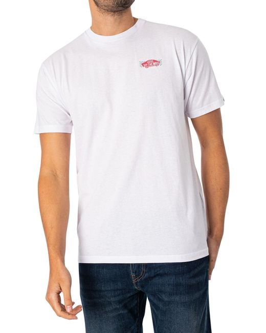 Vans White Wayrace Back Graphic T-shirt for men