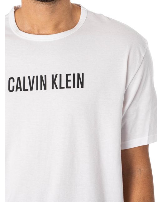 Calvin Klein White Intense Power Lounge Logo T-shirt for men