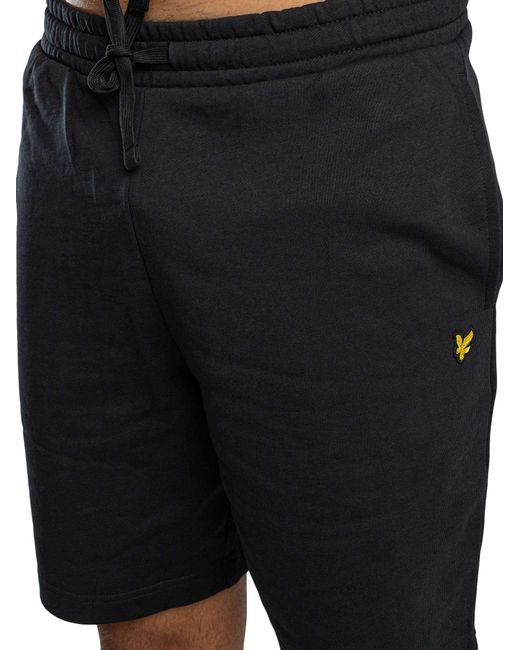 Lyle & Scott Black Logo Sweatshorts for men