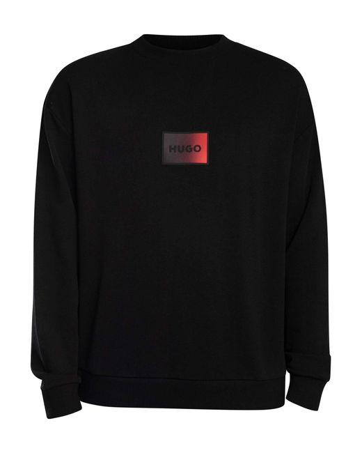 HUGO Black Danotop Boxed Logo Sweatshirt for men