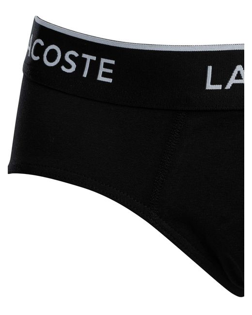 Lacoste White 3 Pack Cotton Stretch Briefs for men