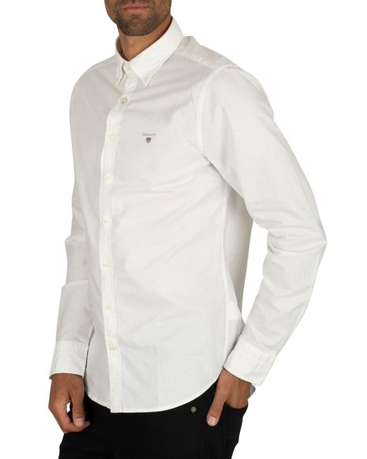 GANT The Slim Oxford Shirt in White for Men | Lyst Australia