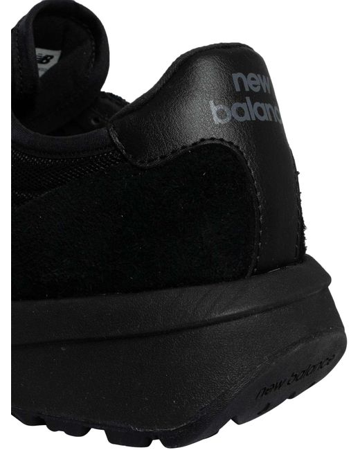 New Balance Black 370 Suede Trainers for men