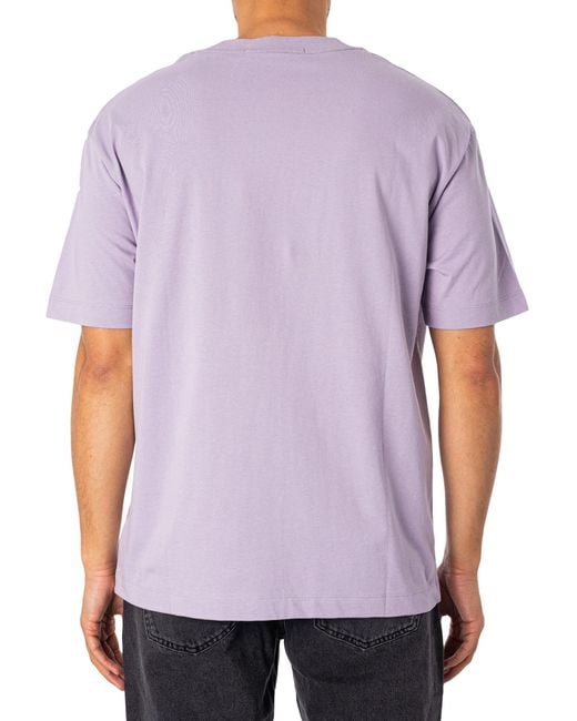 Calvin Klein Purple Stacked Archival T-shirt for men