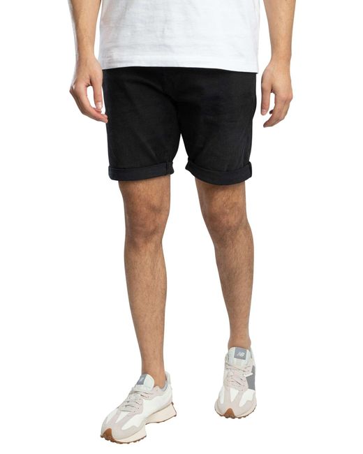 Replay Black Rbj.981 Tapered Denim Shorts for men