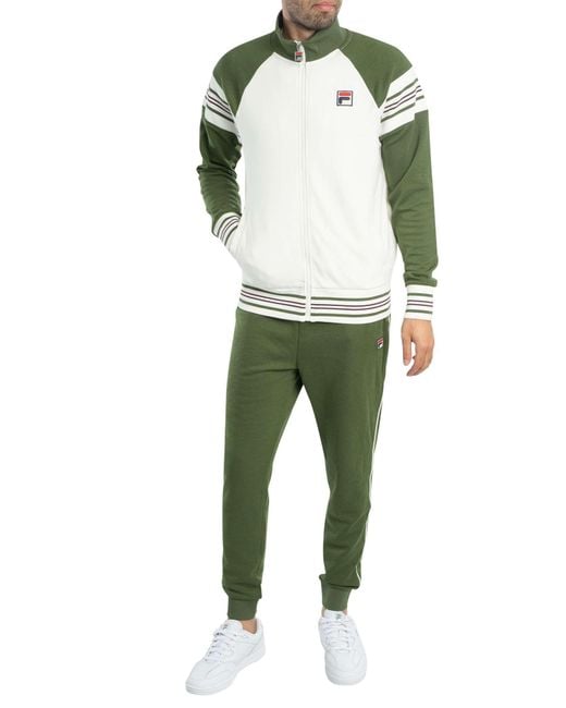 Fila Green Patrick Contrast Piping Track Joggers for men