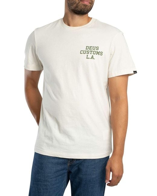 Deus Ex Machina White Quickbeak Back Graphic T-shirt for men