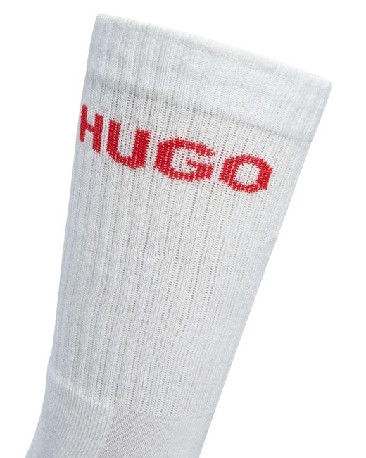 HUGO White 6 Pack Quarter Socks for men