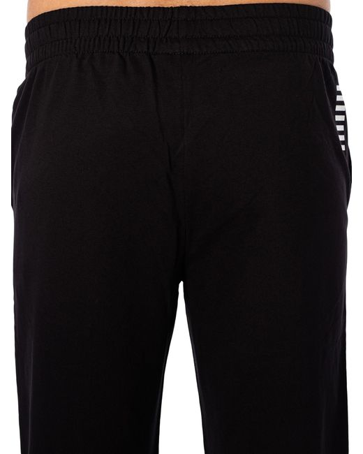 EA7 Black Logo Joggers for men