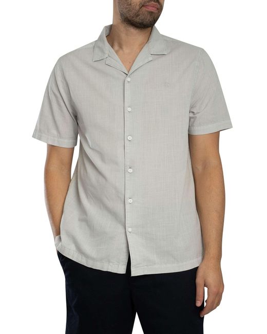Superdry Gray Cabana Short Sleeved Shirt for men