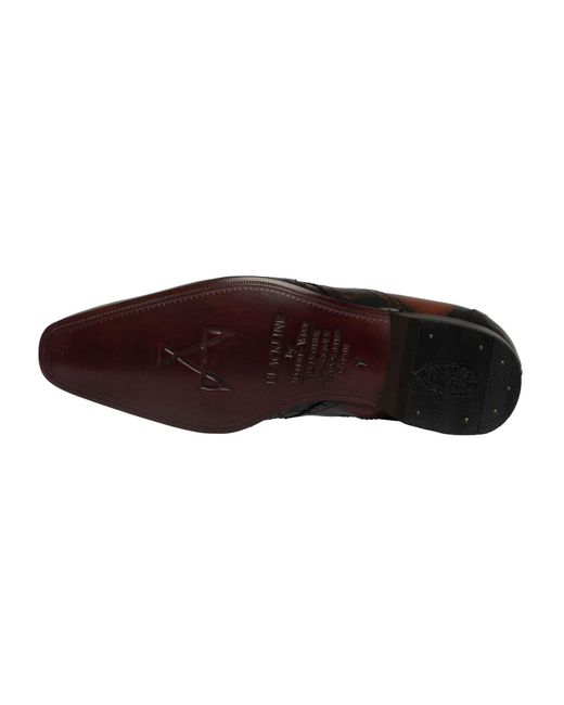 Jeffery West Brown Leather Derby Shoes for men