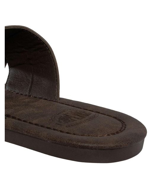 Superdry Brown Vintage Cross Strap Sliders for men