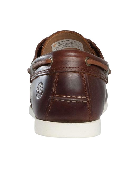 Timberland Brown Cedar Bay Essential Leather Boat Shoe for men