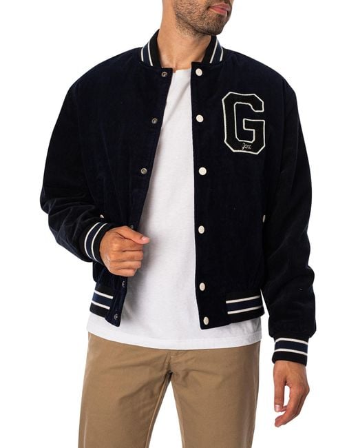 Gant Black Cord Varsity Jacket for men