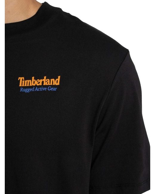 Timberland Black Rugged Active Gear Back T-shirt for men