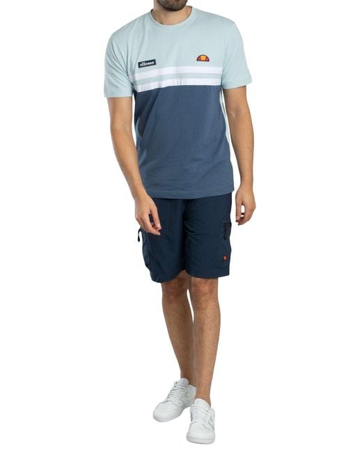 Ellesse Blue Bullseye Cargo Shorts for men