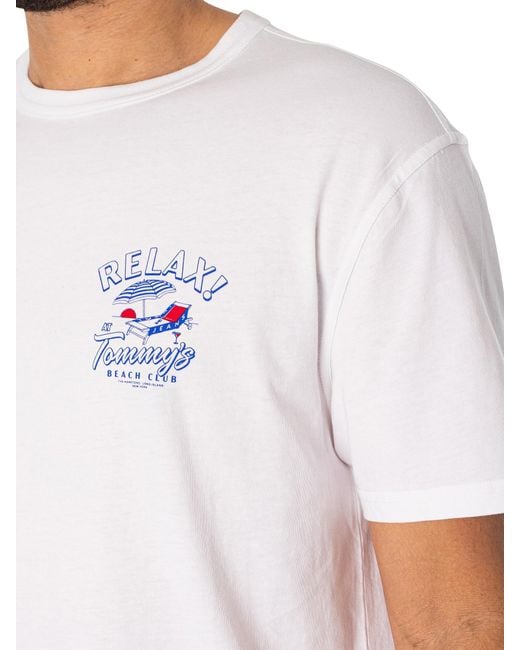 Tommy Hilfiger White Regular Novelty Graphic T-shirt for men