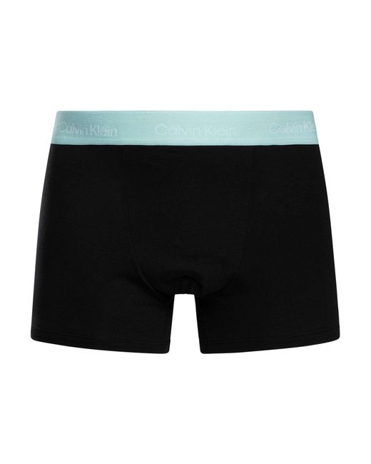 Calvin Klein Black 3 Pack Icon Relaxed Fit Trunks for men