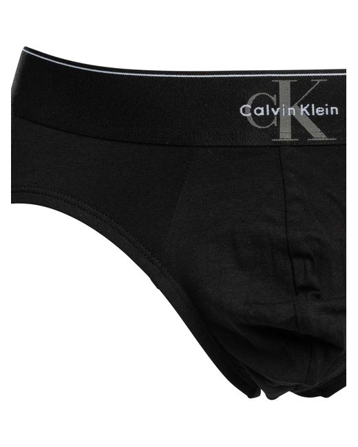 Calvin Klein Black 3 Pack Graphic Monogram Hip Briefs for men